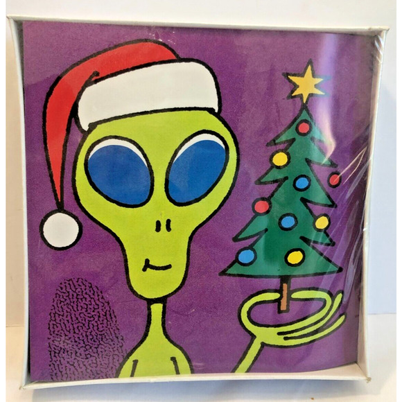Igloo Greetings Alien Merry X-Mastreestrial Boxed Christmas Greeting Cards NEW - Picture 1 of 2